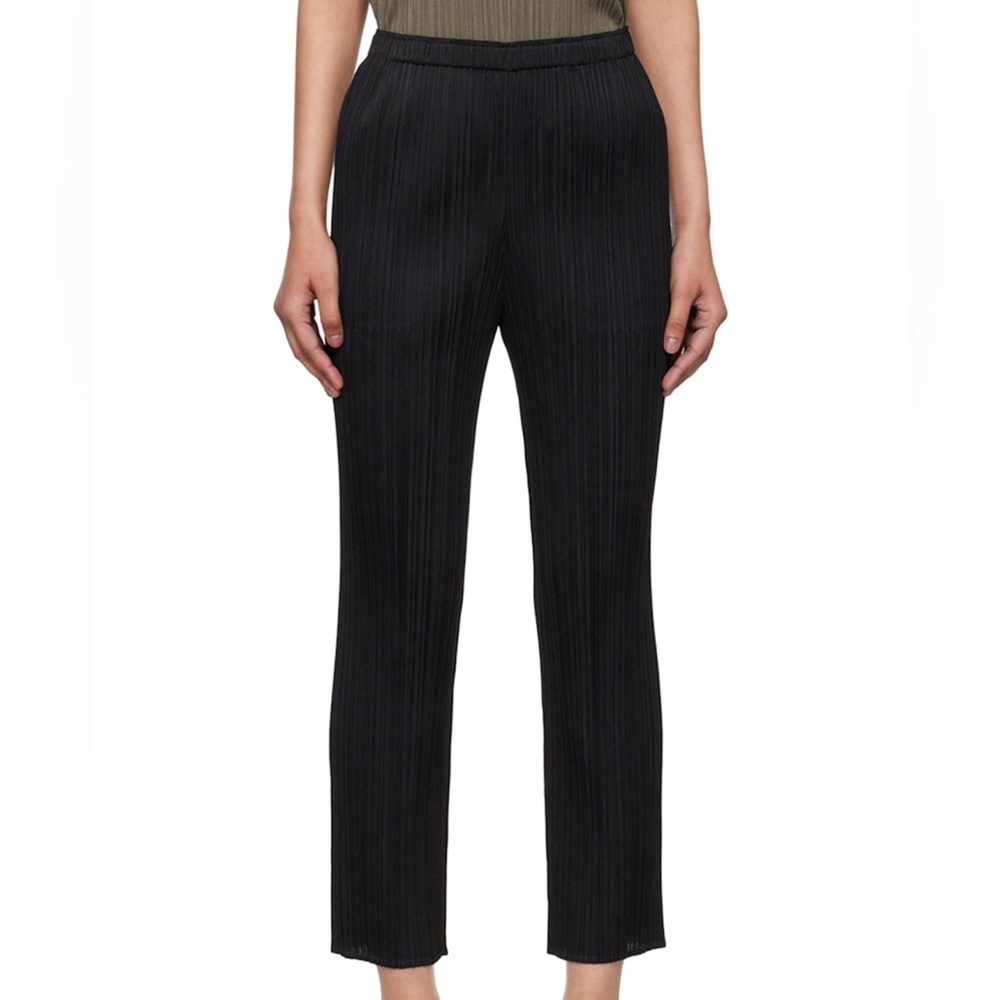 PLEATS PLEASE ISSEY MIYAKE Black Pleated Trousers size 3
